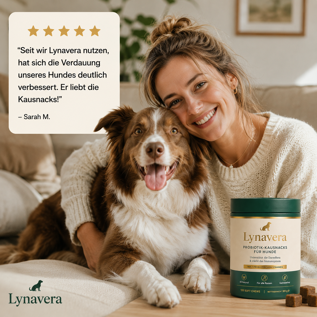 Probiotik-Kausnacks für Hunde